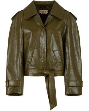 Marni Leather Jacket - Green