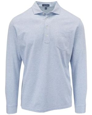 Peter Millar Polo A Maniche Lunghe Con Tasca - Blu