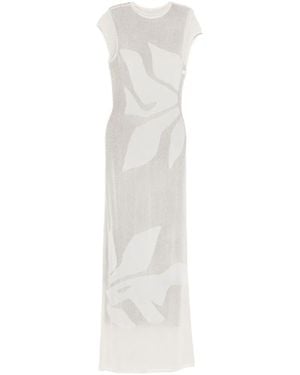 SIR. Solange Leaf Maxi Dress - White