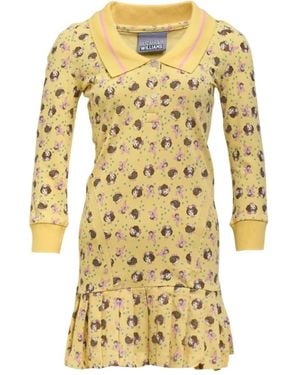 Ashley Williams Amelia Long-Sleeve Mini Dress - Yellow