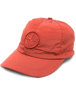 Stone Island Gorra con parche del logo - Rojo