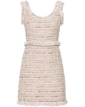 Giambattista Valli Fringed Boucle Minidress - Natural