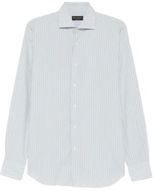 Dell'Oglio Striped Buttoned Shirt - White
