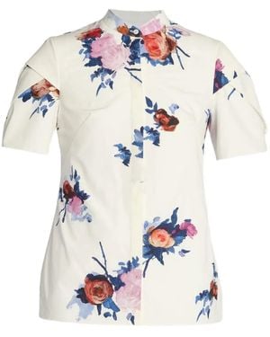 Erdem Floral-Print Shirt - White
