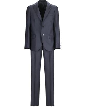 Lardini Single-Breasted Wool Suit - Blue