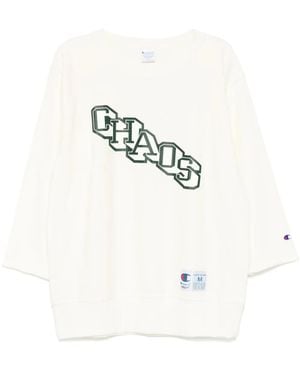 Undercover Slogan Print Sweatshirt - White
