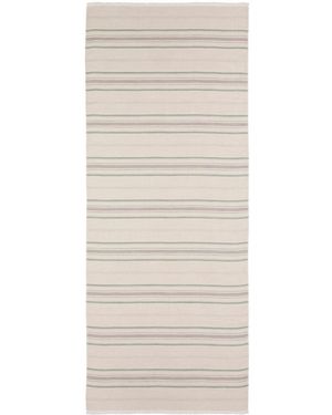 Johnstons of Elgin Striped Scarf - Natural