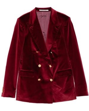Tagliatore Velvet double-breasted jacket - Rot
