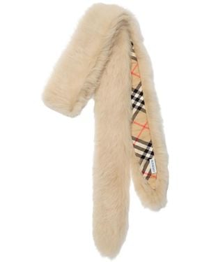 Burberry Lamb-Fur Scarves - White