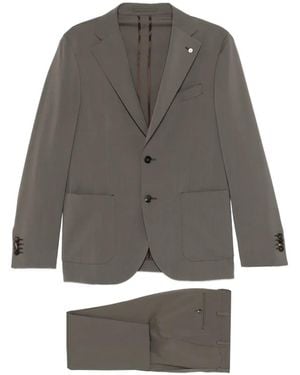 Luigi Bianchi Buttoned Tailored Suit - Grey