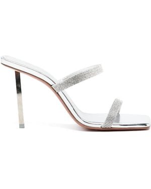 AMINA MUADDI Mules Rih 100Mm - Bianco