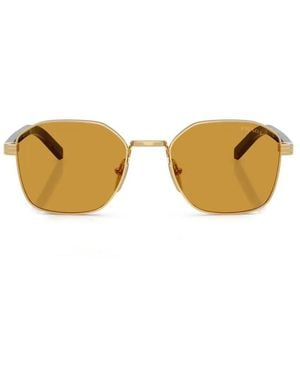 Prada Geometric-Frame Sunglasses - Metallic