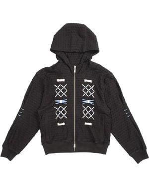 Adererror Quilted Hoodie - Black