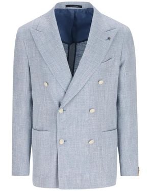 Tagliatore Double-Breasted Blazer - Blue