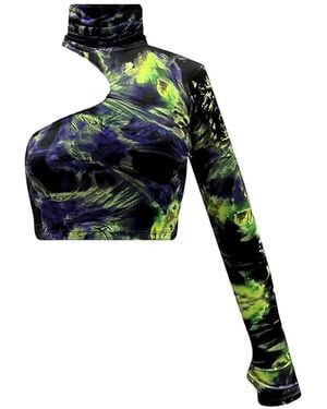 Lee Jeans Axenus Tie-Dye Cut-Out Top - Black