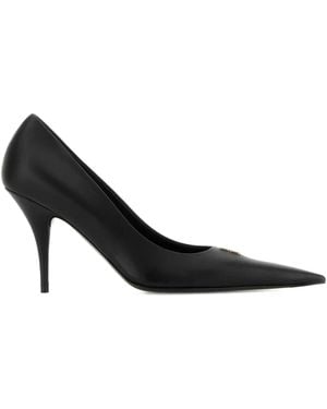 Balenciaga 90mm Avenue Bb Editor Leather Pumps - ブラック