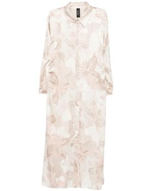Marc Cain Midikleid Mit Blumenmuster - Weiß