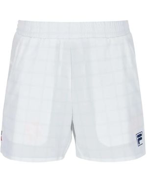 Fila Short De Tennis À Carreaux - White