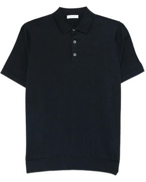 Diktat Fine-Knit Polo Shirt - Black