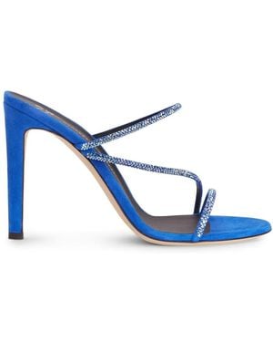Giuseppe Zanotti Julianne Suede Strappy Sandals - Blue