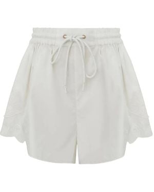 Zimmermann Daylight Cotton Shorts - White