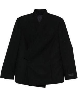KENZO Asymmetric Wrap Jacket - Black