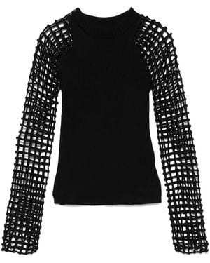 Isa Boulder Langärmeliger Pullover Mit Spinnennetz - Schwarz