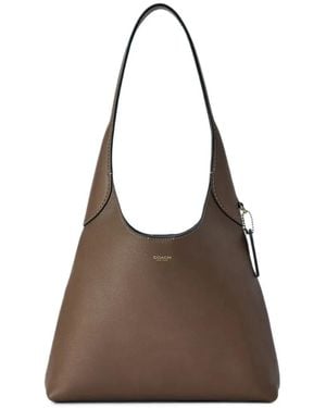 COACH Brooklyn Leather Shoulder Bag - Brown