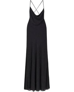 Pinko Farro Cowl-Neck Maxi Dress - Black