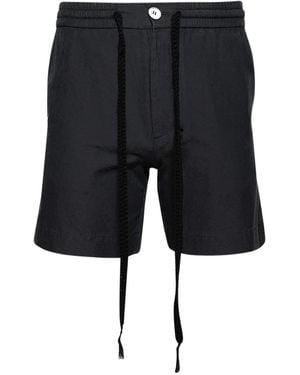 The Elder Statesman Seidenshorts mit Kordelzug - Schwarz