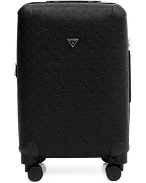 Guess Embossed logo luggage - Negro