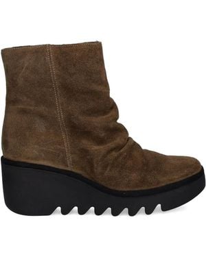 Fly London Botas Con Cremallera Lateral - Marrón