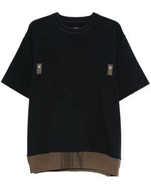Sacai T-Shirt Con Applicazione - Nero