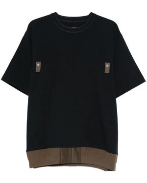 Sacai Patch-Appliqué T-Shirt - Black