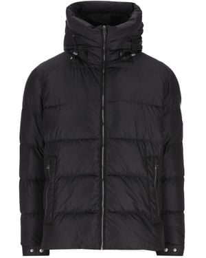 Herno Quilted Hooded Jacket - Black