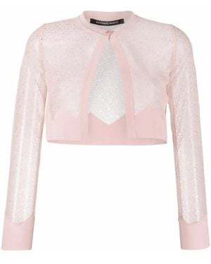 Antonino Valenti Cropped Wide-Leg Pants - Pink