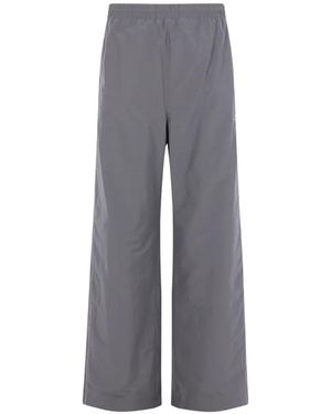 Balenciaga Piped-Trim Track Trousers - Grey