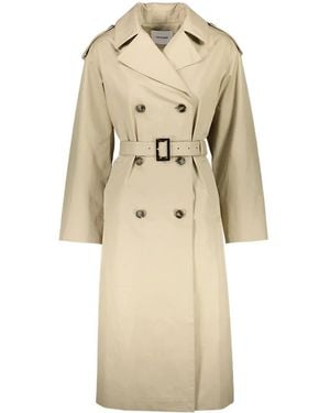 Yves Salomon Cotton Gabardine Trench Coat - Natural