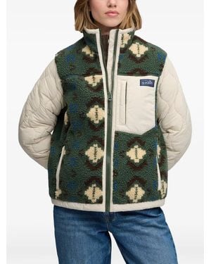 Superdry Fleece Onion-Quilt Hybrid Jacket - Green