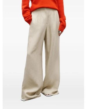 Twp Pleated Wide-Leg Trousers - Natural
