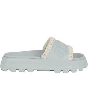 Mou Slippers Met Logo-Reliëf - Wit