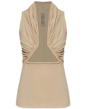 Rick Owens Cut-Out-Detail Top - Natural