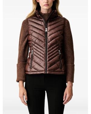 DKNY Chevron-Quilted Gilet - Brown