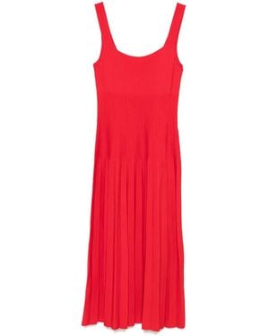STAUD Ellison Midi-Jurk - Rood