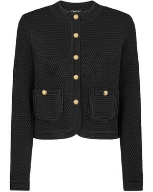 Tom Ford Button Patch-pocket Cardigan - Black