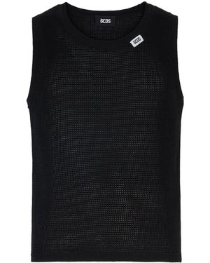 Gcds Knitted Tank Top - Black