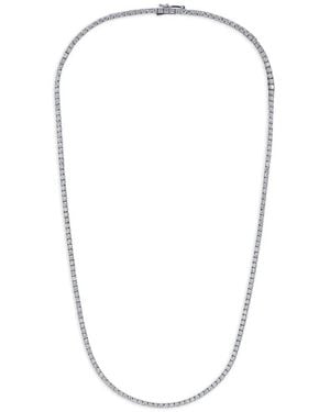 with love Lab-Grown Diamond Tennis Necklace - Metallic