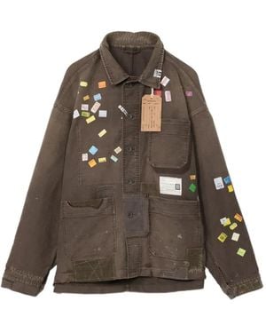 Maison Mihara Yasuhiro Repair Overall Mit Preisschild-Aufkleber - Braun