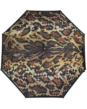 Moschino Regenschirm Mit Pixel-Print - Grau