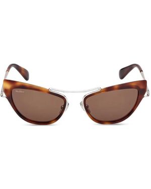Max Mara Eyewear Lunettes De Soleil À Monture Papillon - Marron